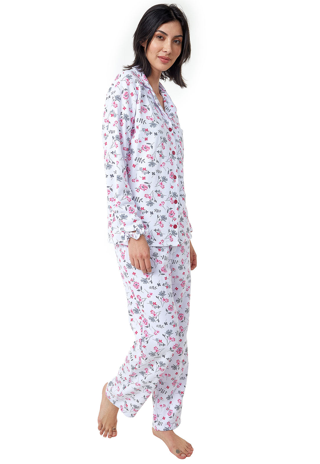 Pijama mujer térmica algodón perchado