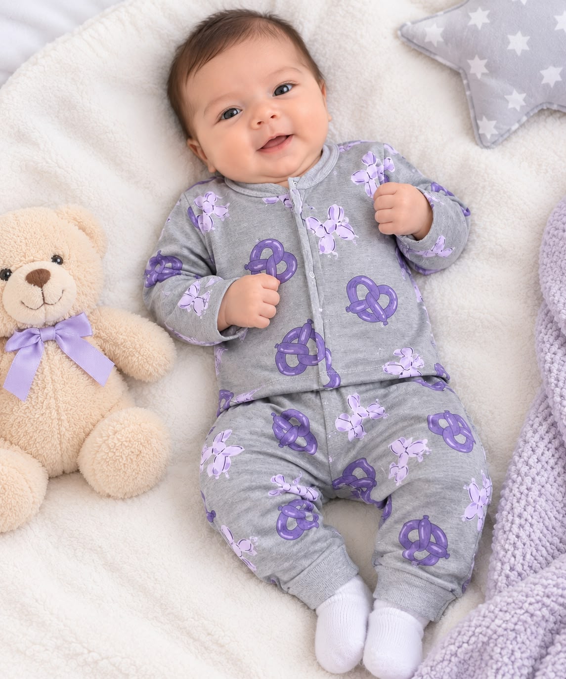 Pijama estampada 2 piezas para bebé