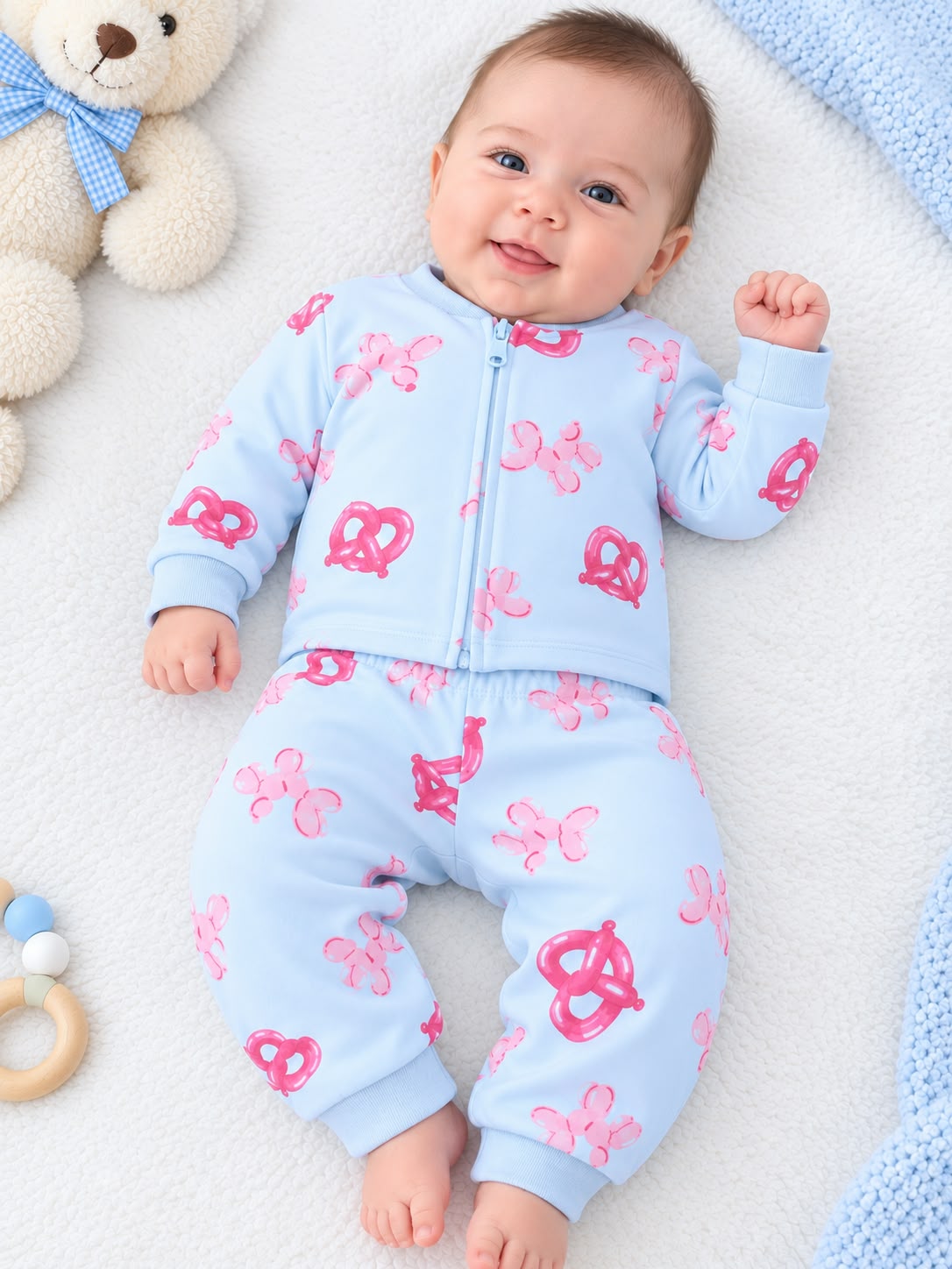 Pijama estampada 2 piezas para bebé