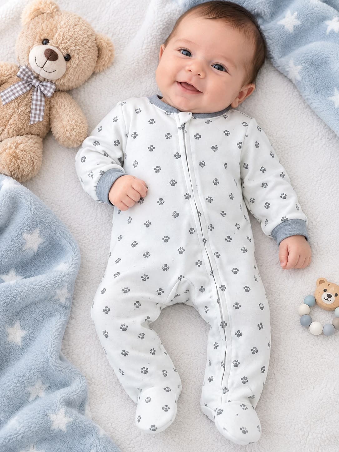 Pijama bebé térmica Poli-Algodón niño