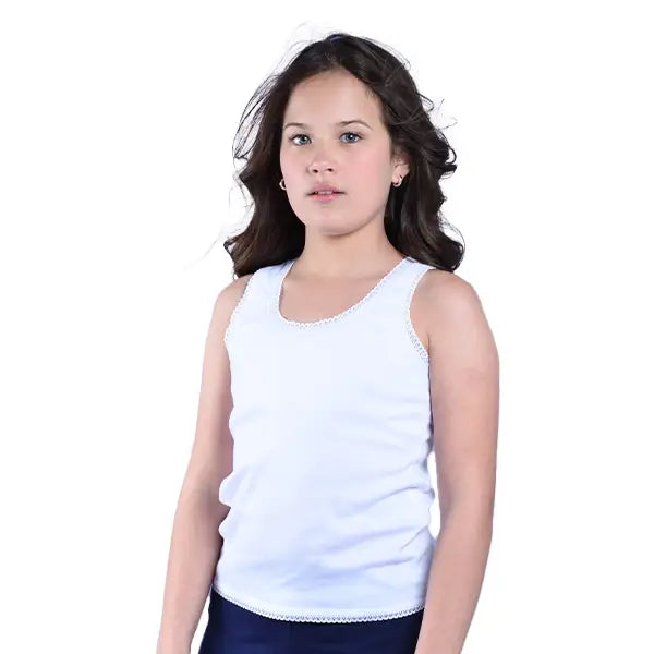 Esqueleto niña algodón con encaje