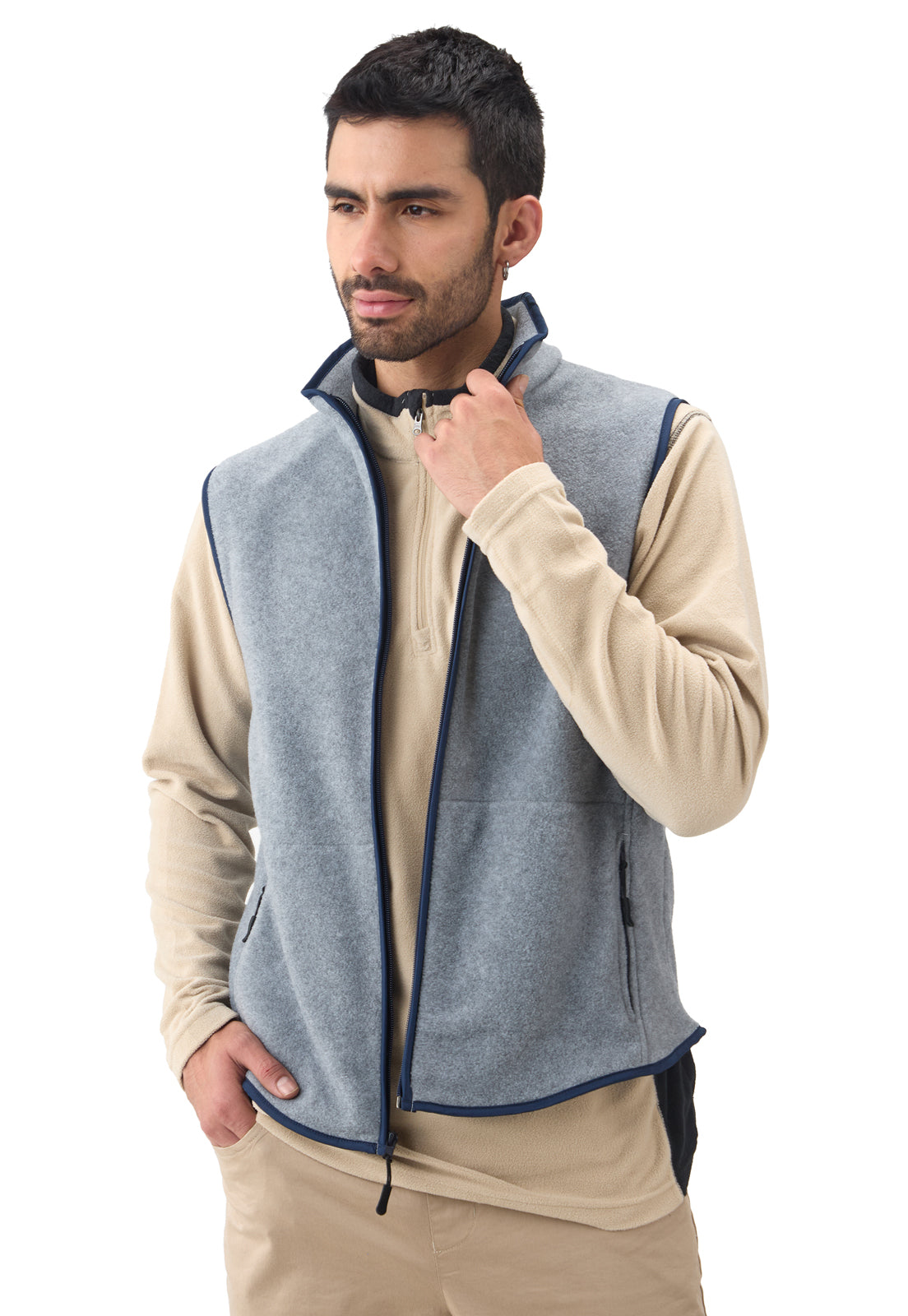 chaleco termico hombre fleece