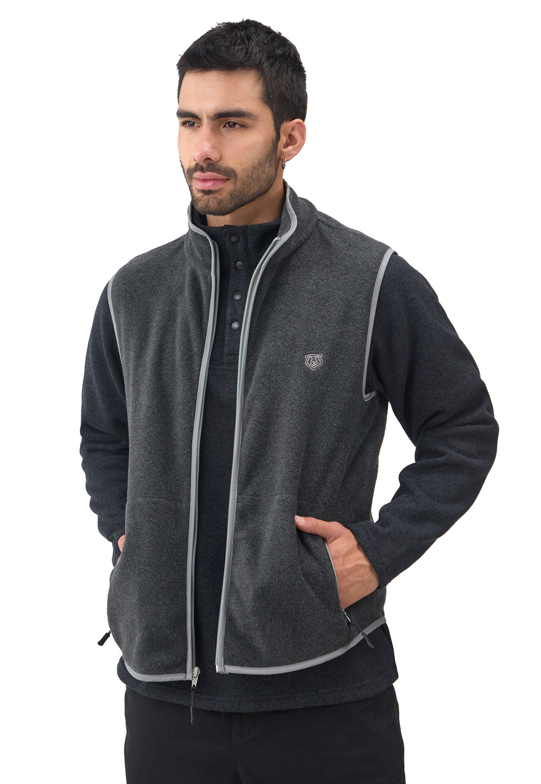 chaleco termico hombre fleece
