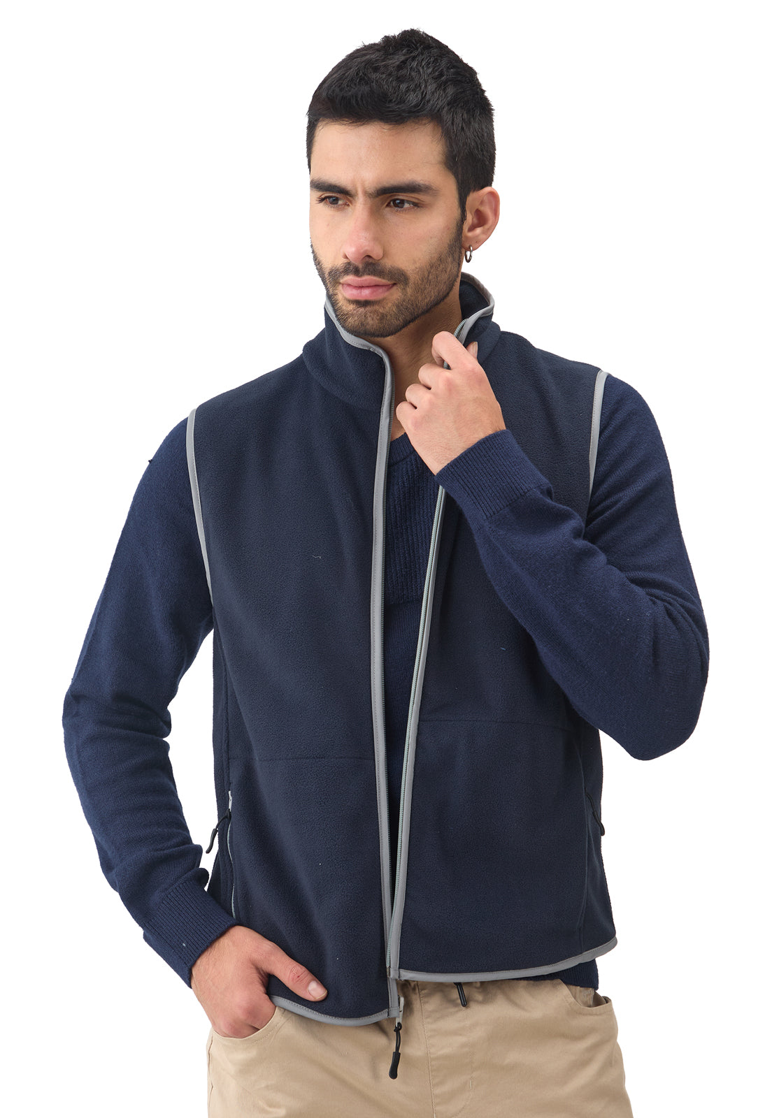 chaleco termico hombre fleece