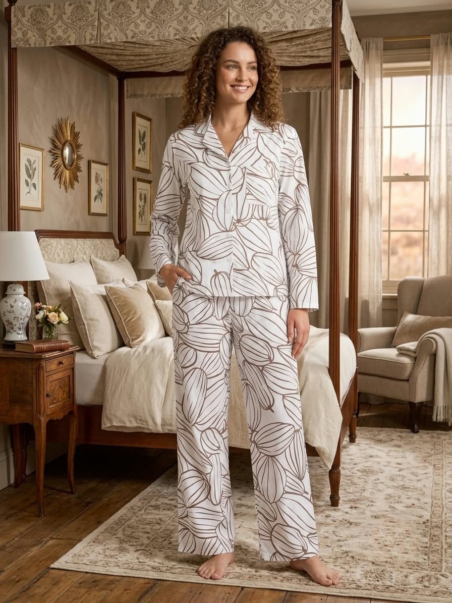 Pijama mujer clásica Algodón