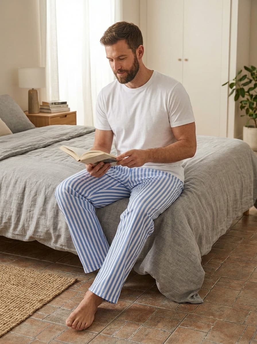 pantalón hombre pijama fresco