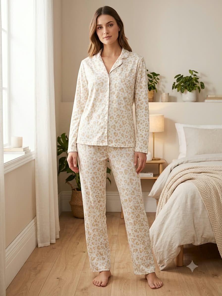 Pijama mujer clásica Poli-Algodón