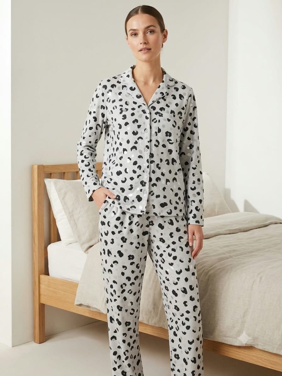 Pijama mujer clásica Poli-Algodón