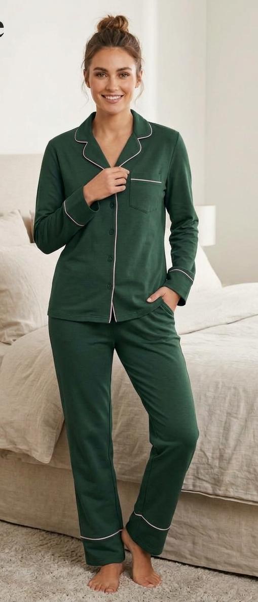 Pijama mujer térmica Poli-Algodón perchado