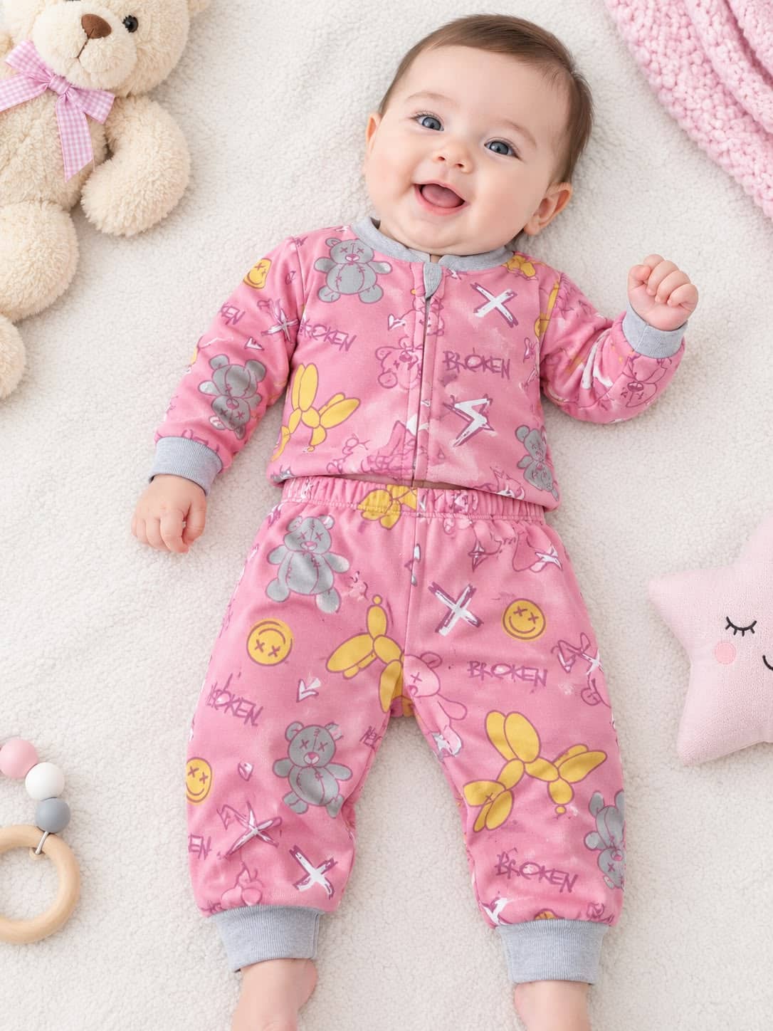 Pijama estampada 2 piezas para bebé