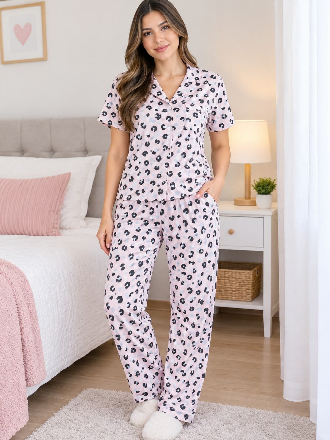 Pijama mujer manga corta Algodón