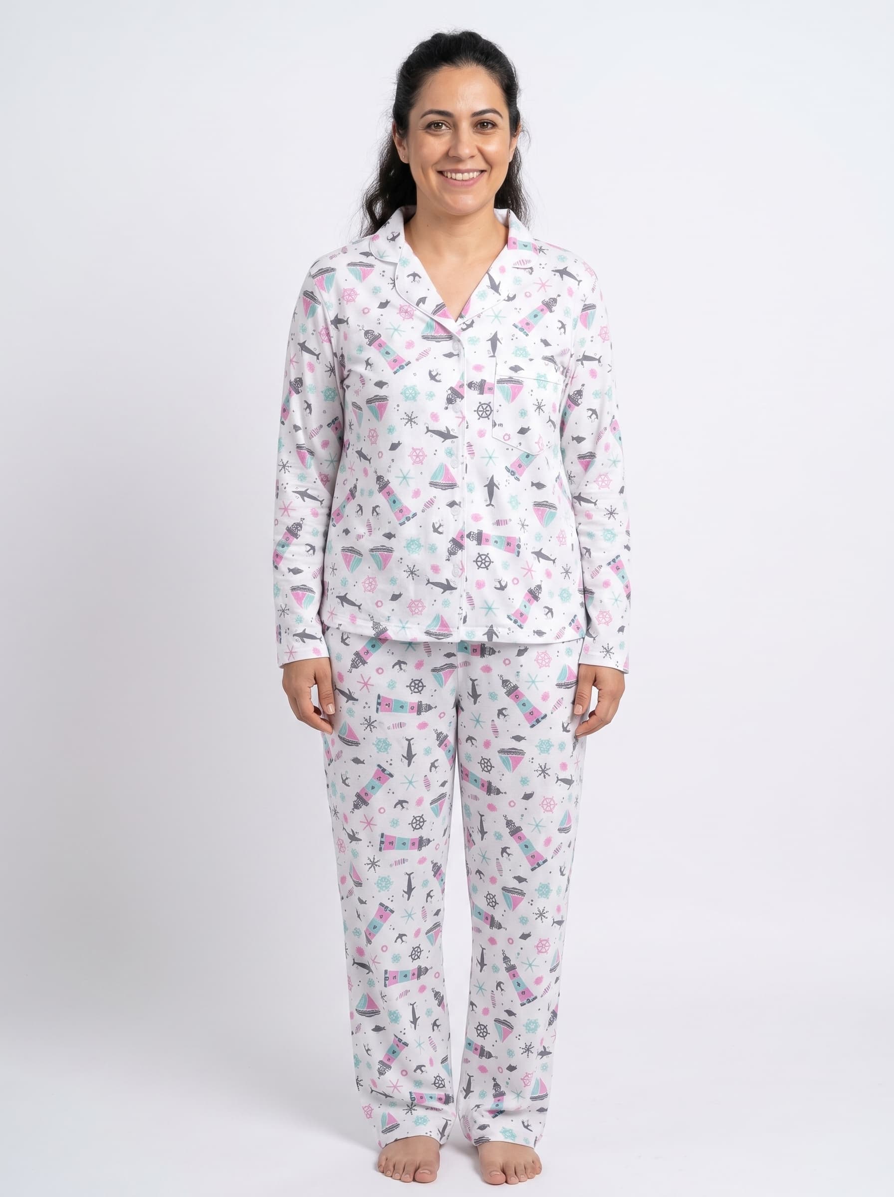 Pijama mujer clásica algodón