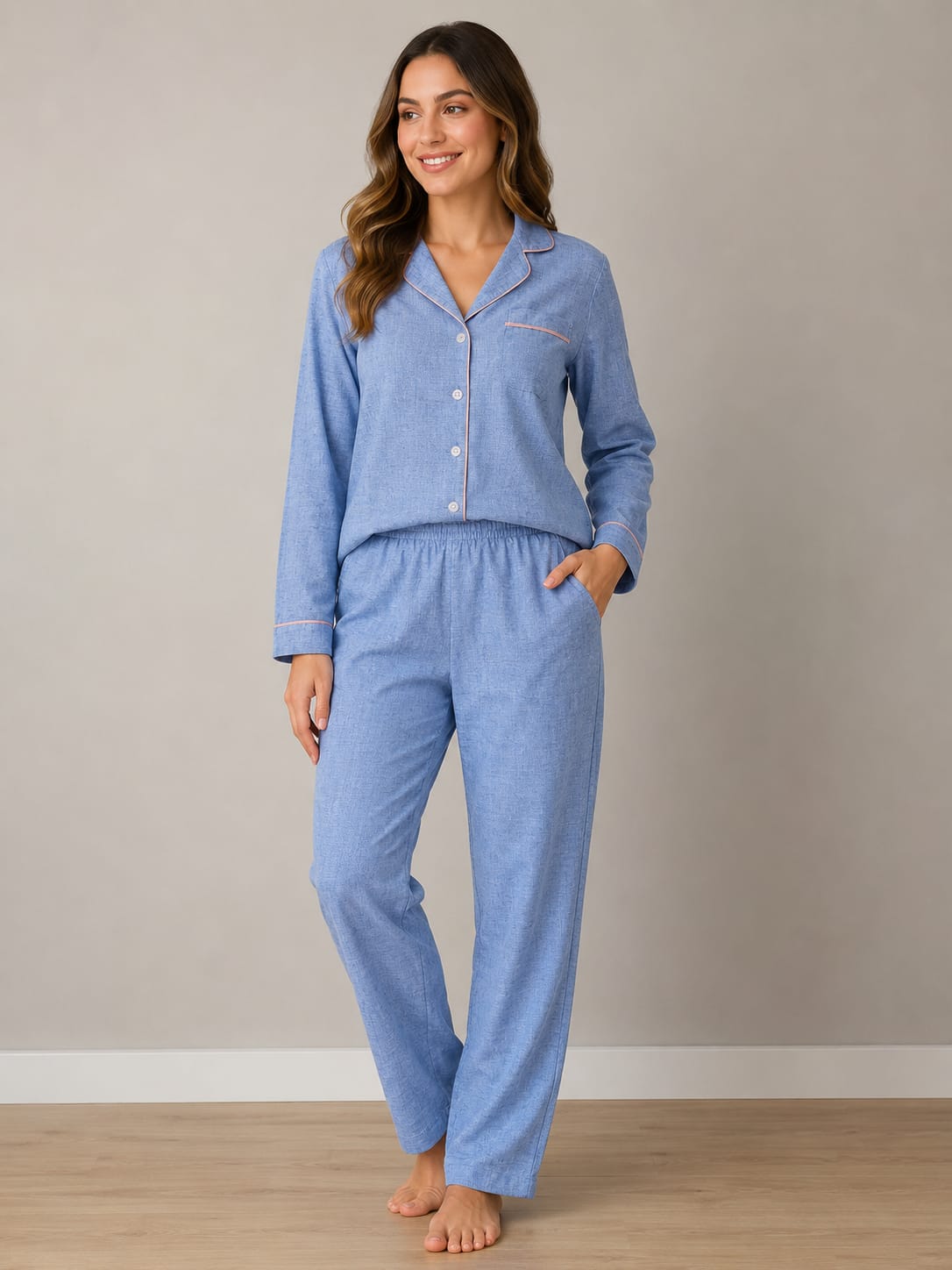 Pijama mujer fresca clásica