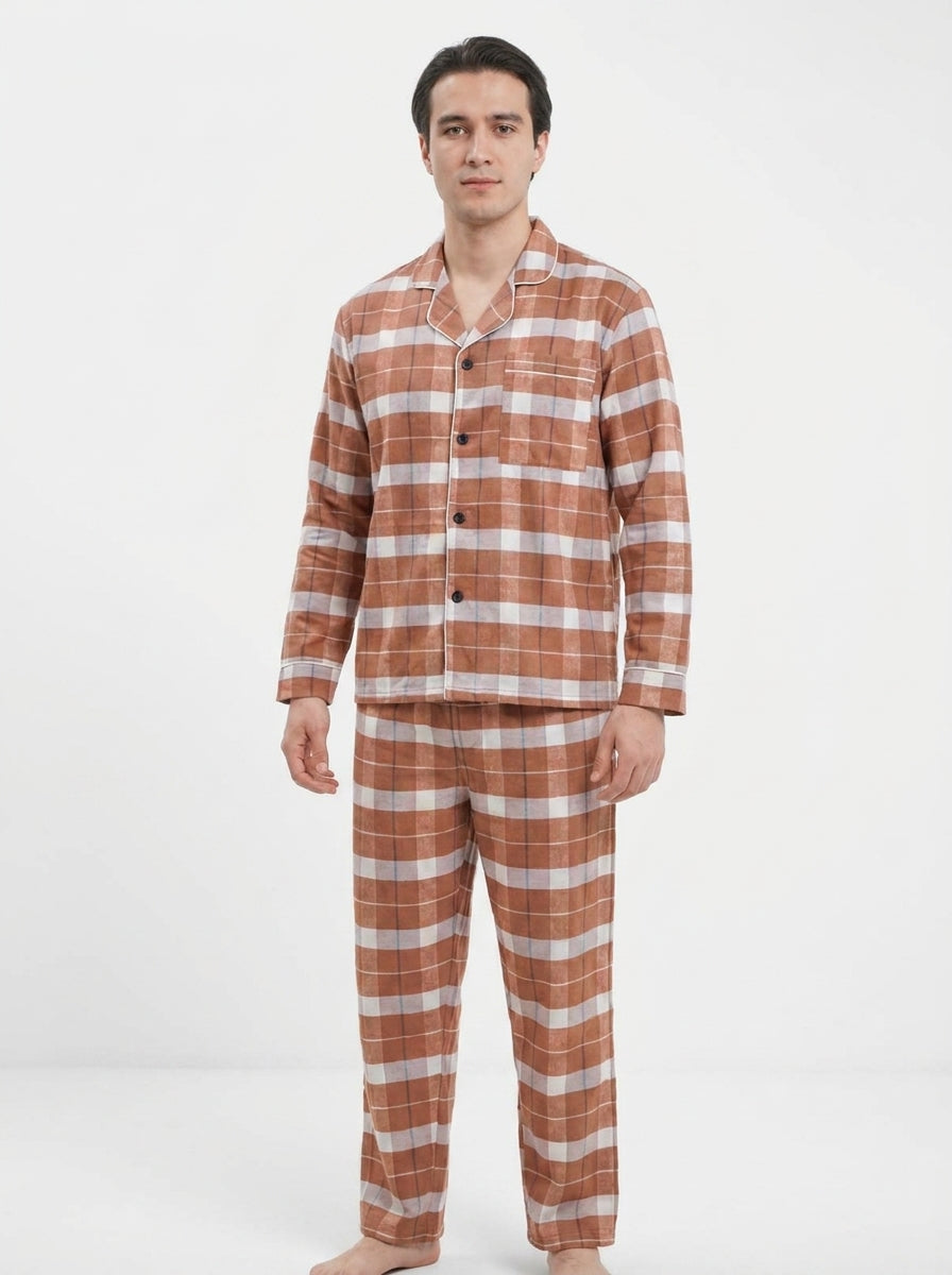 Pijama hombre cuadros térmica