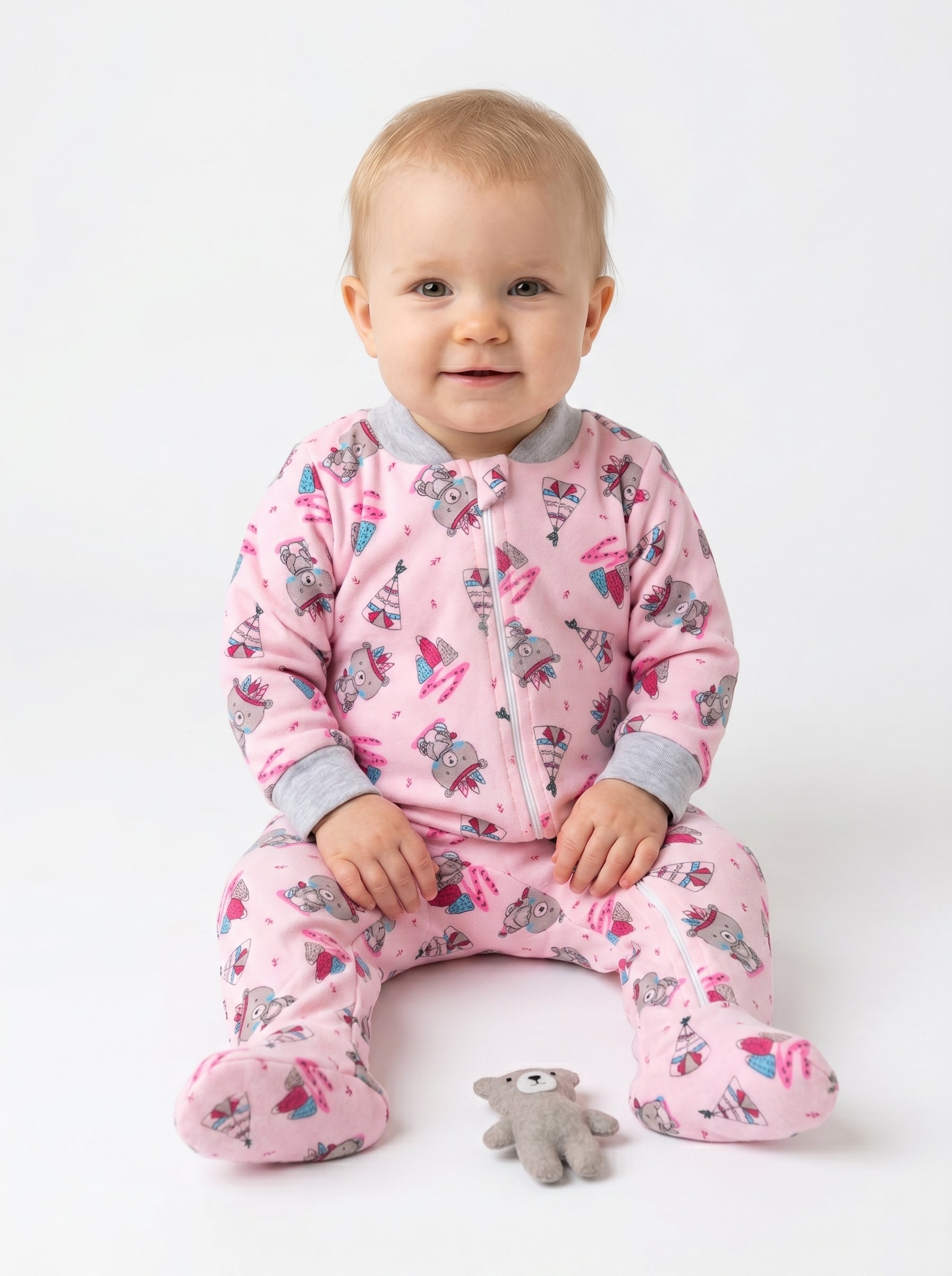 Pijama bebé térmica algodón niña