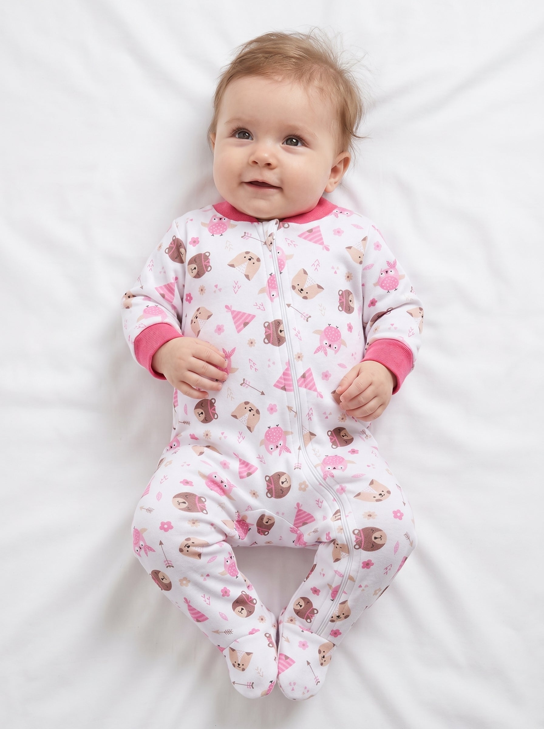 Pijama bebé térmica algodón niña