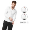 Combo X3 Camiseta Hombre Cuello V Manga Larga