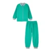 Pijama Junior Unisex Térmica Polar Verde Menta Oscuro