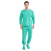 Pijama Hombre Térmica Polar Verde Menta Oscuro