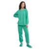 Pijama Mujer Térmica Polar Verde Menta Oscuro