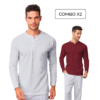 Combo X2 Camibuso Hombre Enzo Light Gray
