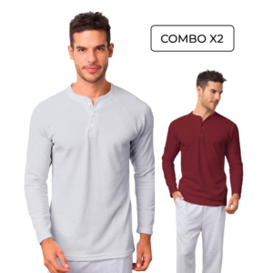 Combo X2 Camibuso Hombre Enzo Light Gray